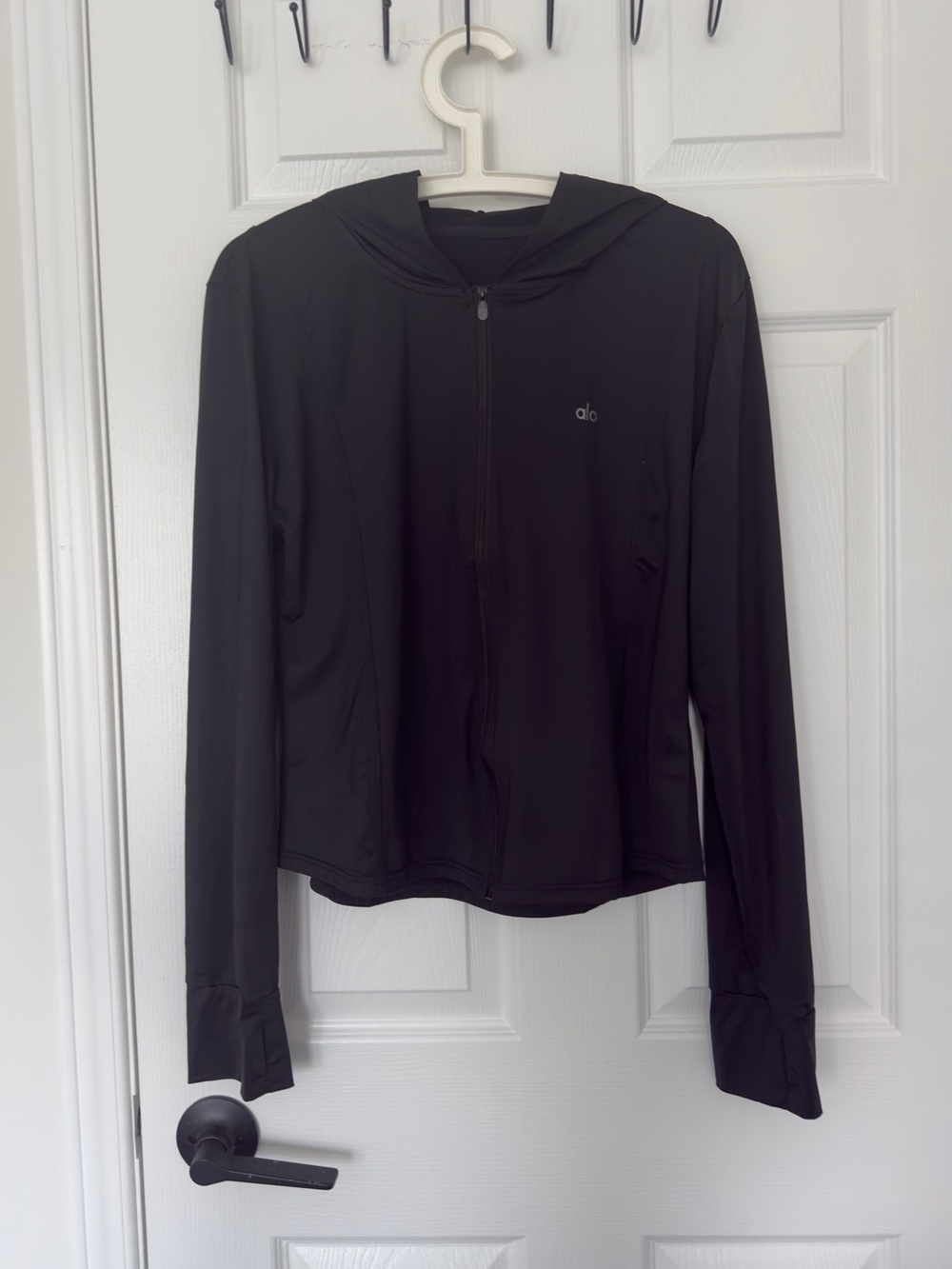 NWNT ALO Yoga Black Zip-Up Hooded Active Jacket(OEM)